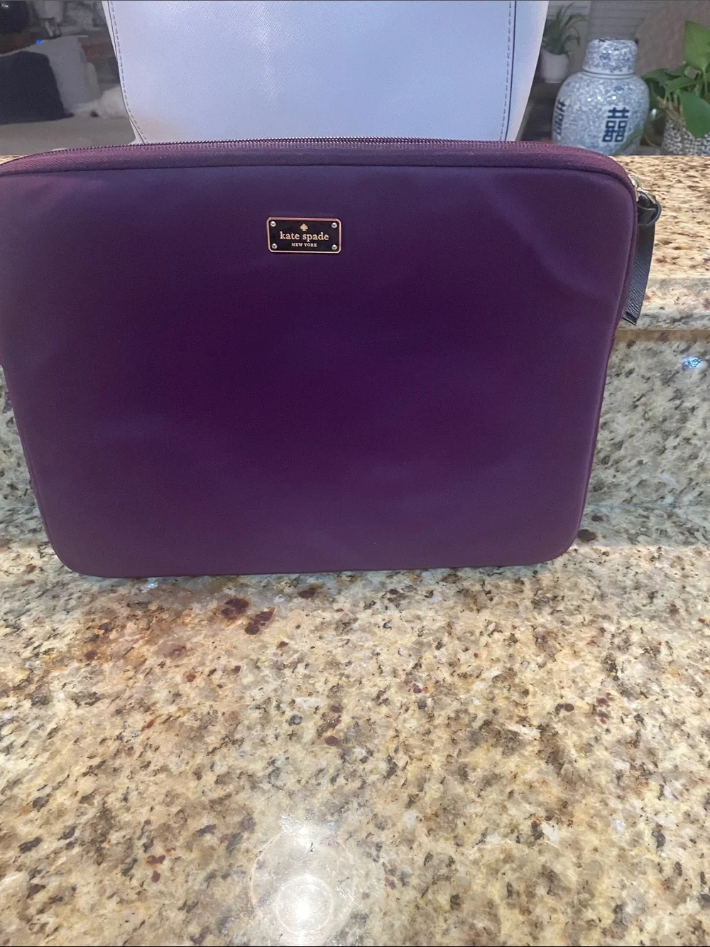 kate spade Plum Zip Tablet Sleeve in Deep Berry